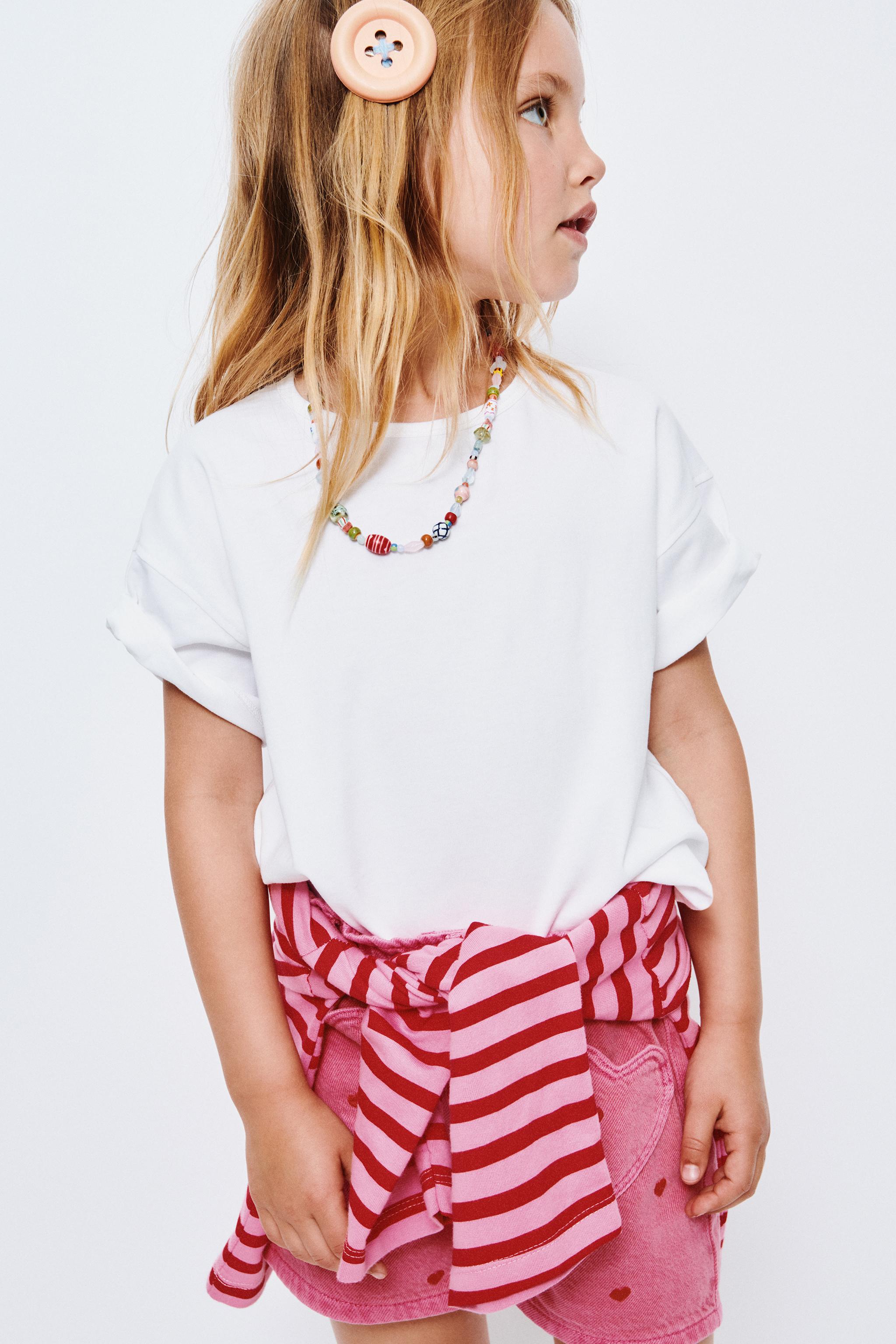 EMBROIDERED HEART PAPERBAG DENIM SHORTS